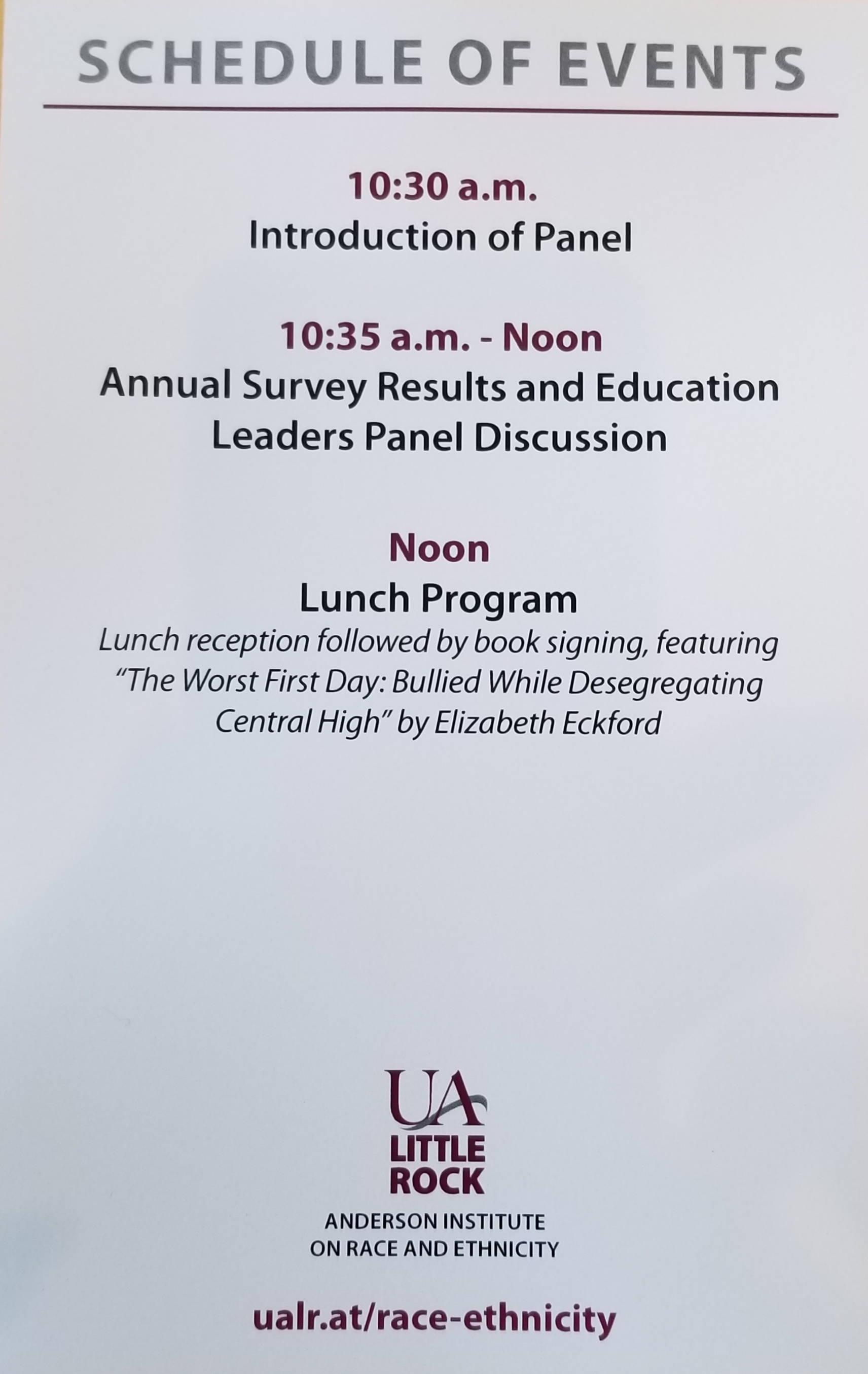 UALR Race, Ethnicity and Education Conference